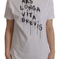 Elegantes T-Shirt mit Rundhalsausschnitt und Slogan
