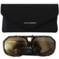 Chic Aviator Mirrored Brown Sunglasses