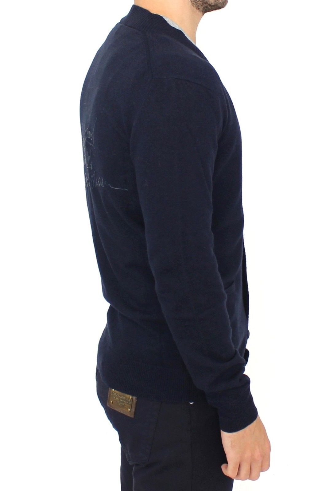Schicker blauer Cardigan aus Wollmischung