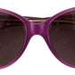 Chic Purple Acetate Round Sunglasses