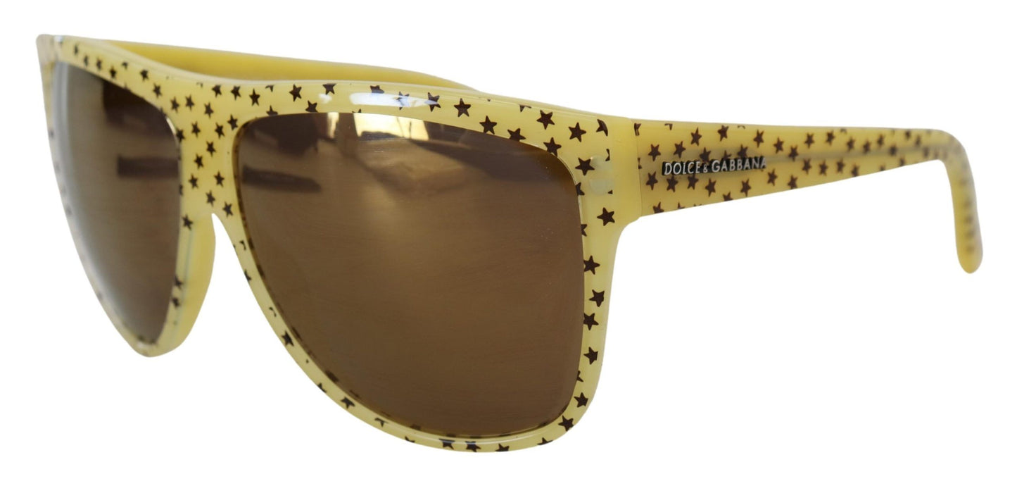 Stellar Chic Eckige Sonnenbrille in Gelb