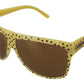 Stellar Chic Eckige Sonnenbrille in Gelb