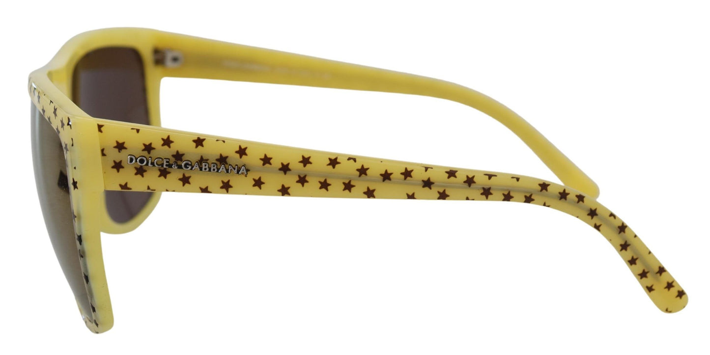 Stellar Chic Eckige Sonnenbrille in Gelb