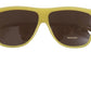 Stellar Chic Eckige Sonnenbrille in Gelb