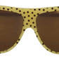 Stellar Chic Eckige Sonnenbrille in Gelb