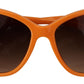 Chic Orange Round Sunglasses for Women