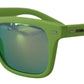 Acid Green Chic Full Rim Sunglasses