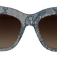 Elegant Lace-Trimmed Gradient Sunglasses