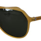 Chic Yellow Aviator Acetate Sunglasses