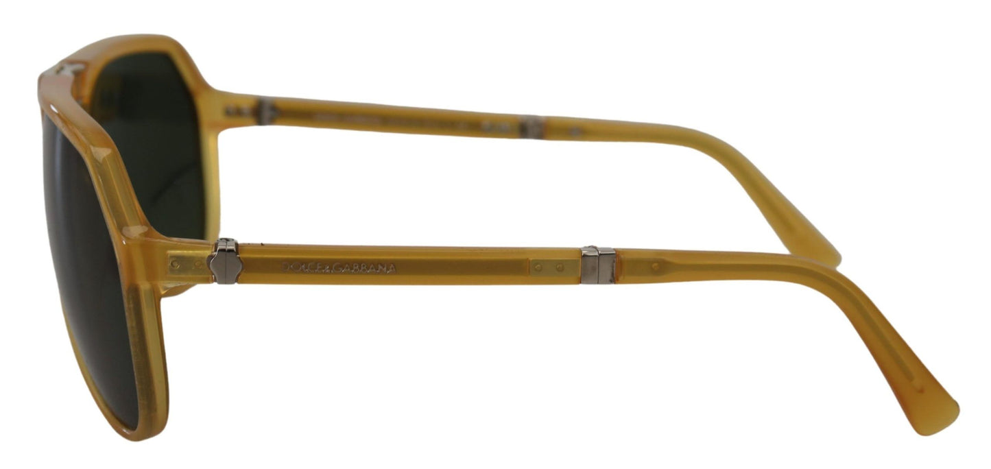 Schicke gelbe Pilotensonnenbrille aus Acetat