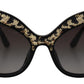 Butterfly Polarized Sequin Sunglasses