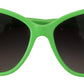 Chic Green Acetate Round Sunglasses