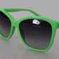 Chic Green Acetate Round Sunglasses