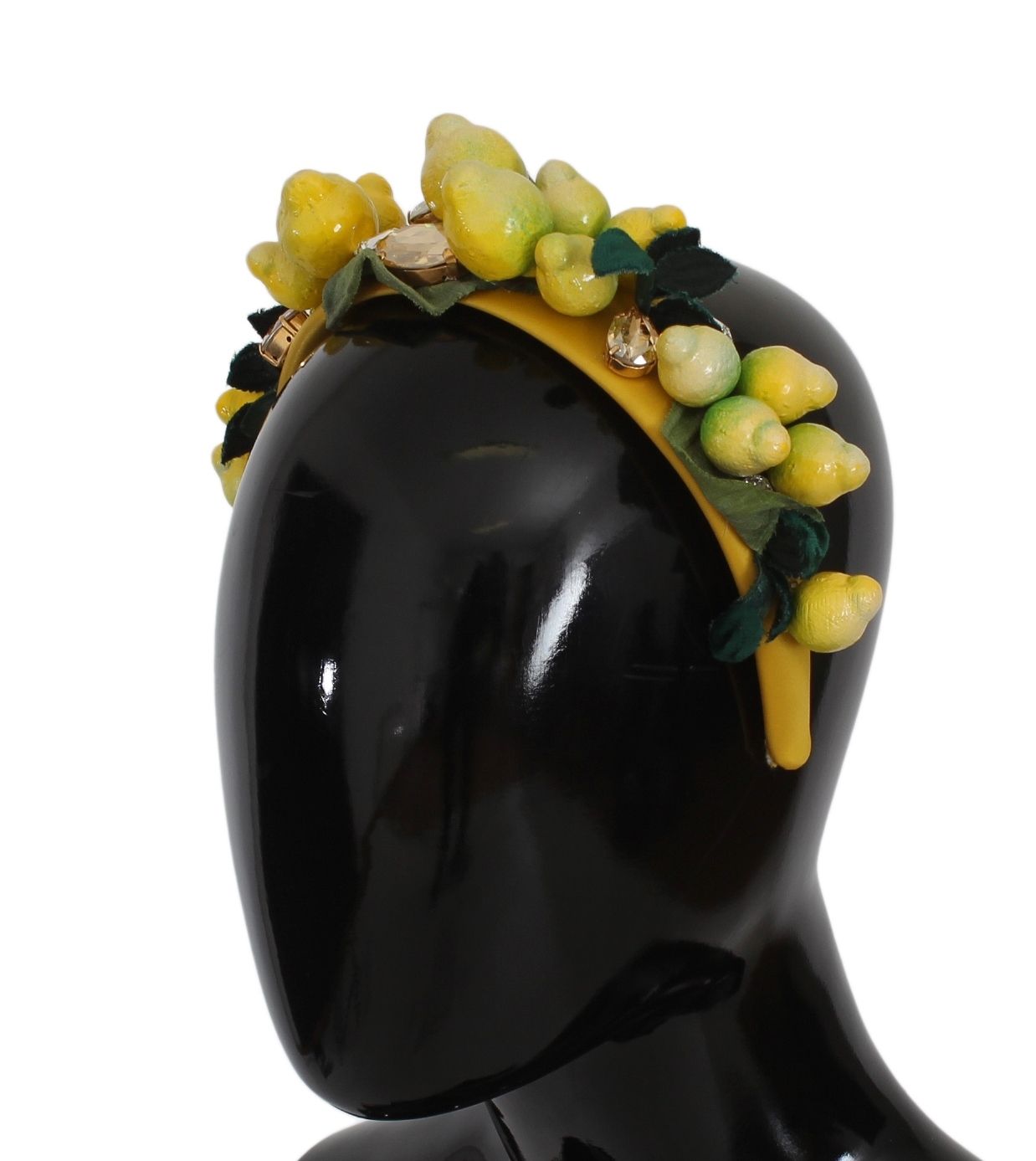 Exquisites Seidenkristall-Zitronen-Stirnband-Diadem