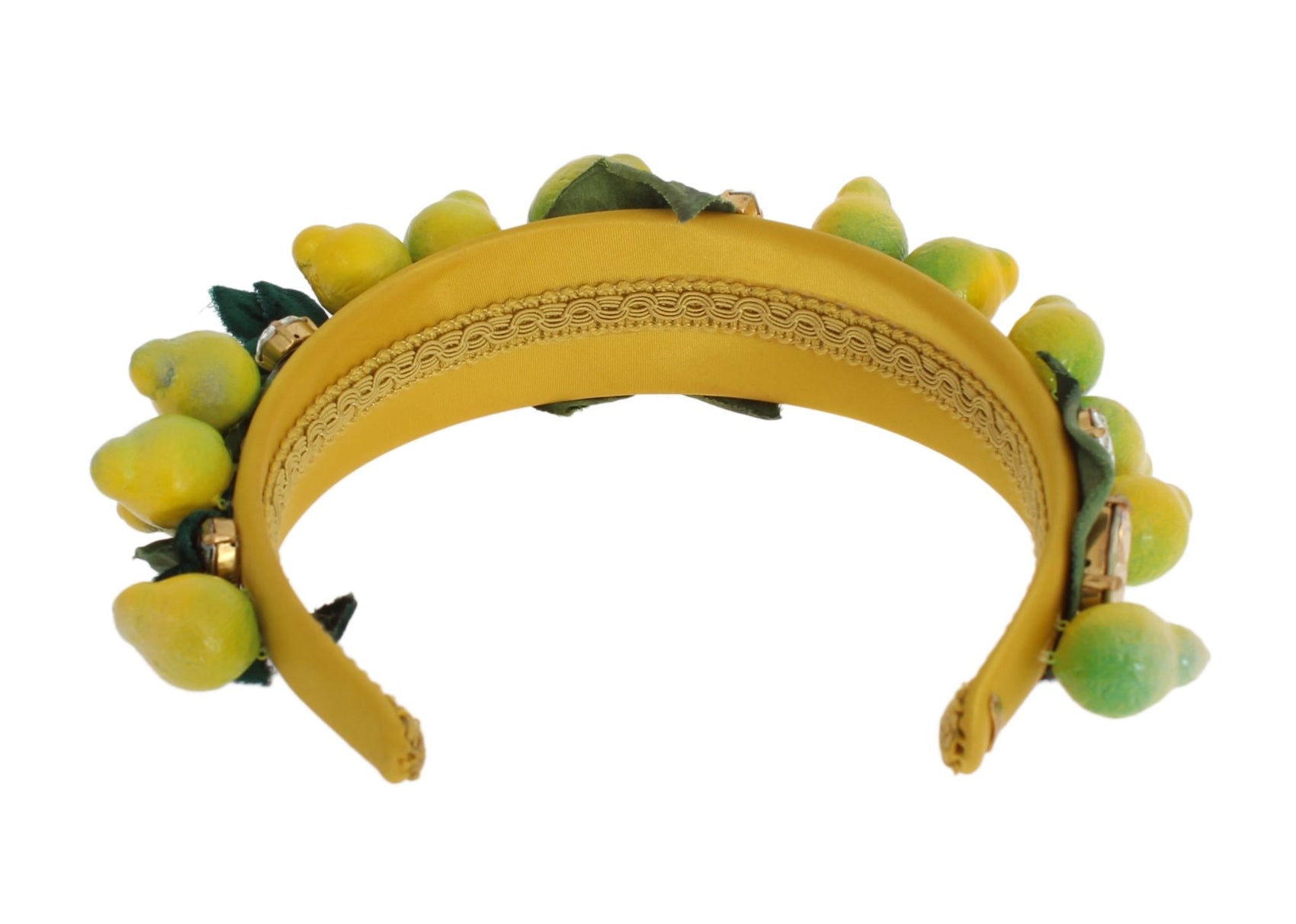 Exquisites Seidenkristall-Zitronen-Stirnband-Diadem