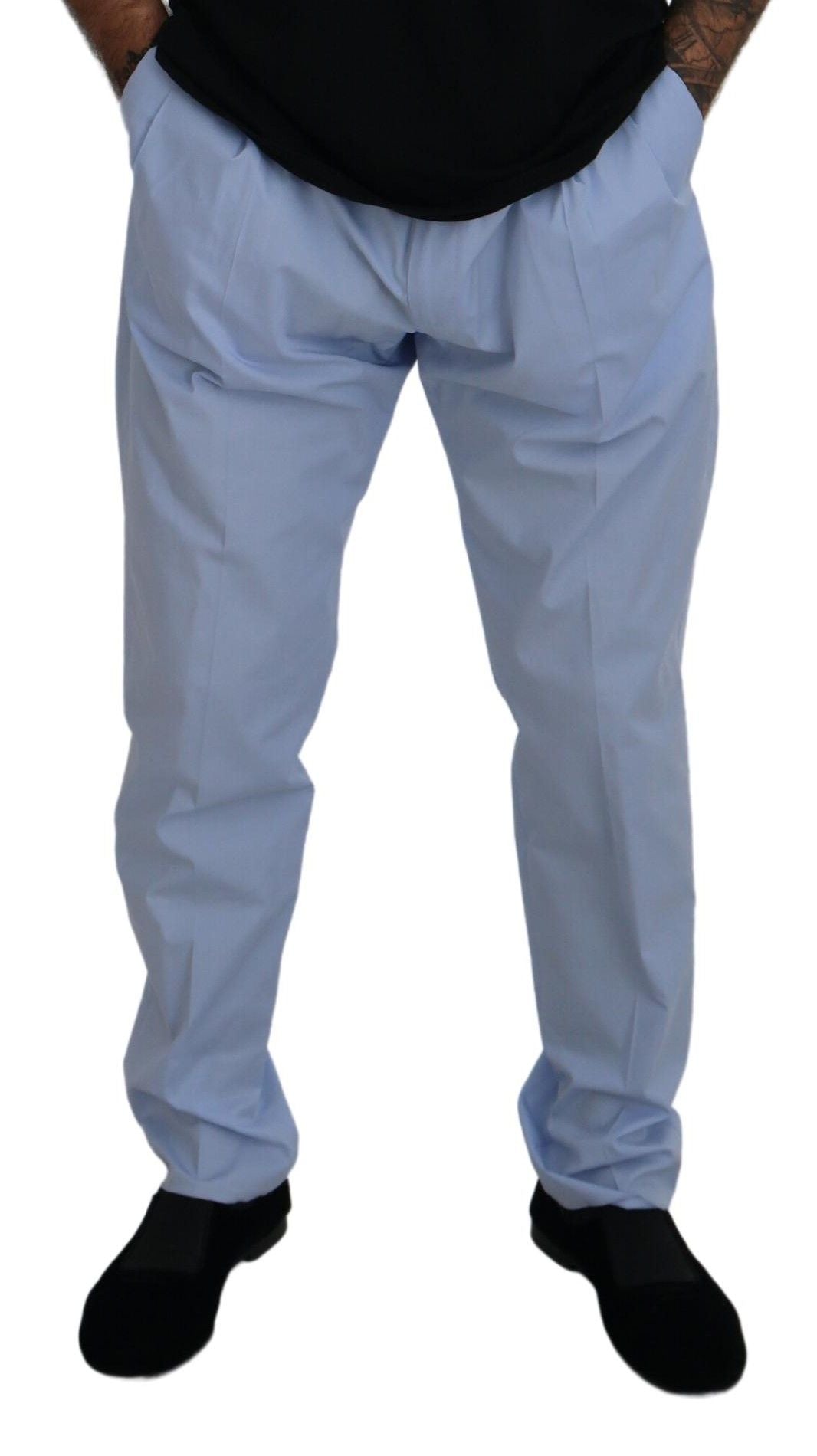 Elegante Slim Fit Chinohose in Hellblau