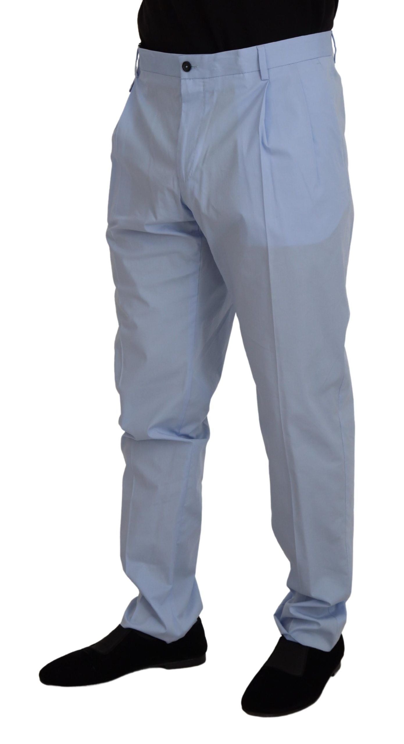 Elegante Slim Fit Chinohose in Hellblau