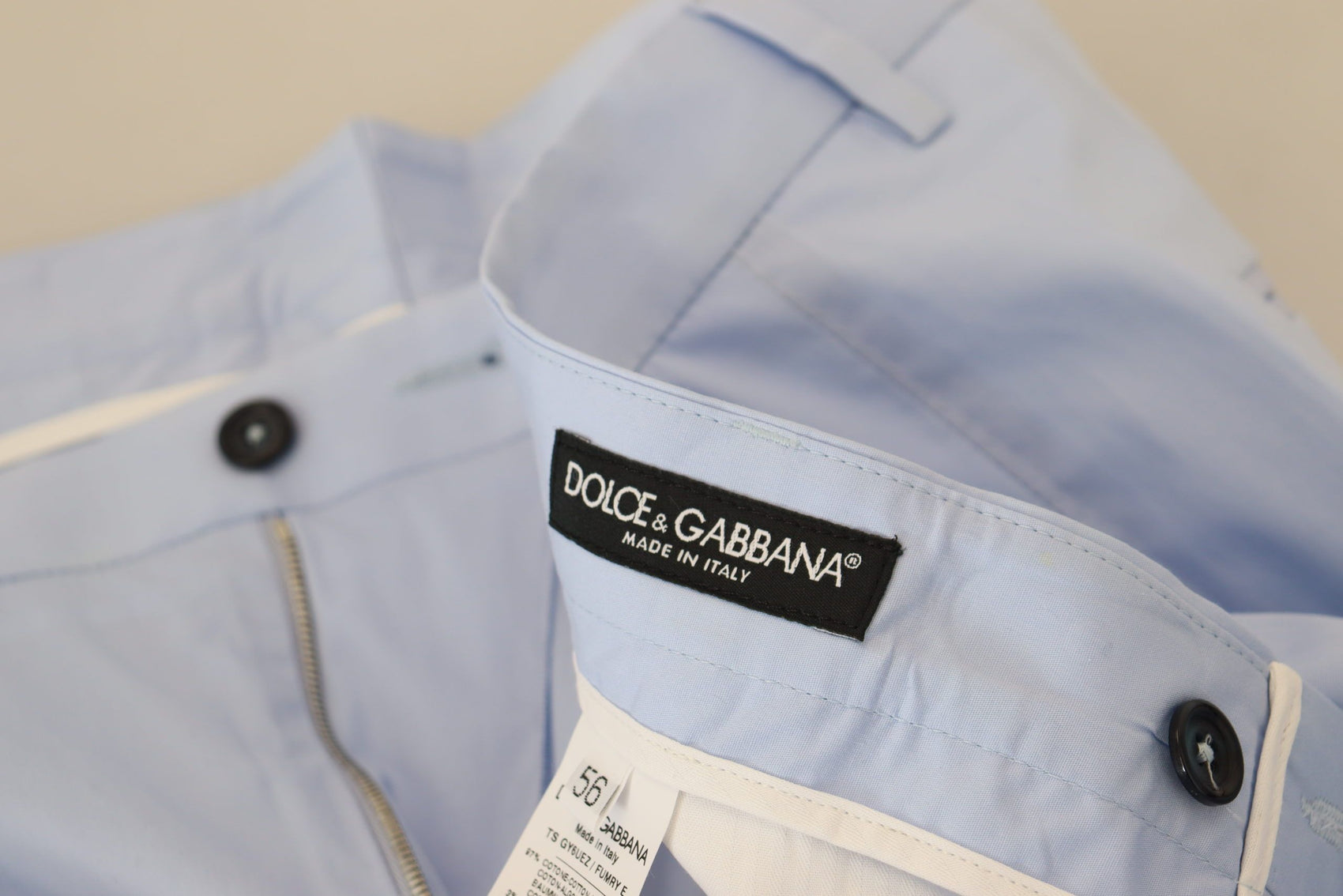 Elegante Slim Fit Chinohose in Hellblau