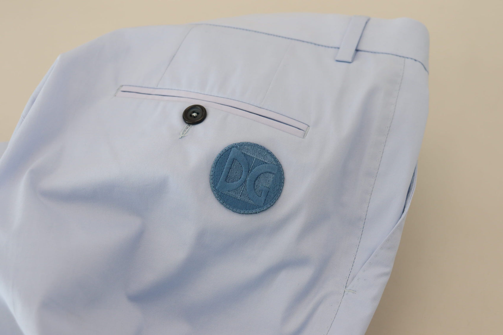 Elegante Slim Fit Chinohose in Hellblau