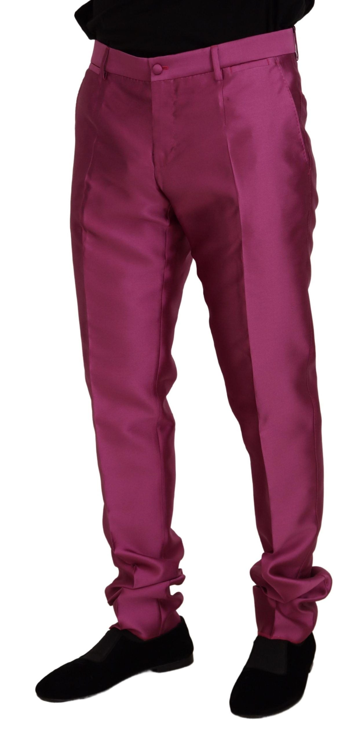 Elegante Slim Fit Anzughose in Pink