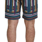 Dolce & Gabbana Multicolor Striped Stretch Cotton Shorts