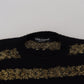 Dolce & Gabbana Black Gold D&G Crystal Cashmere Sweater