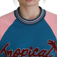 Maglione in cotone con paillettes Tropical Queen