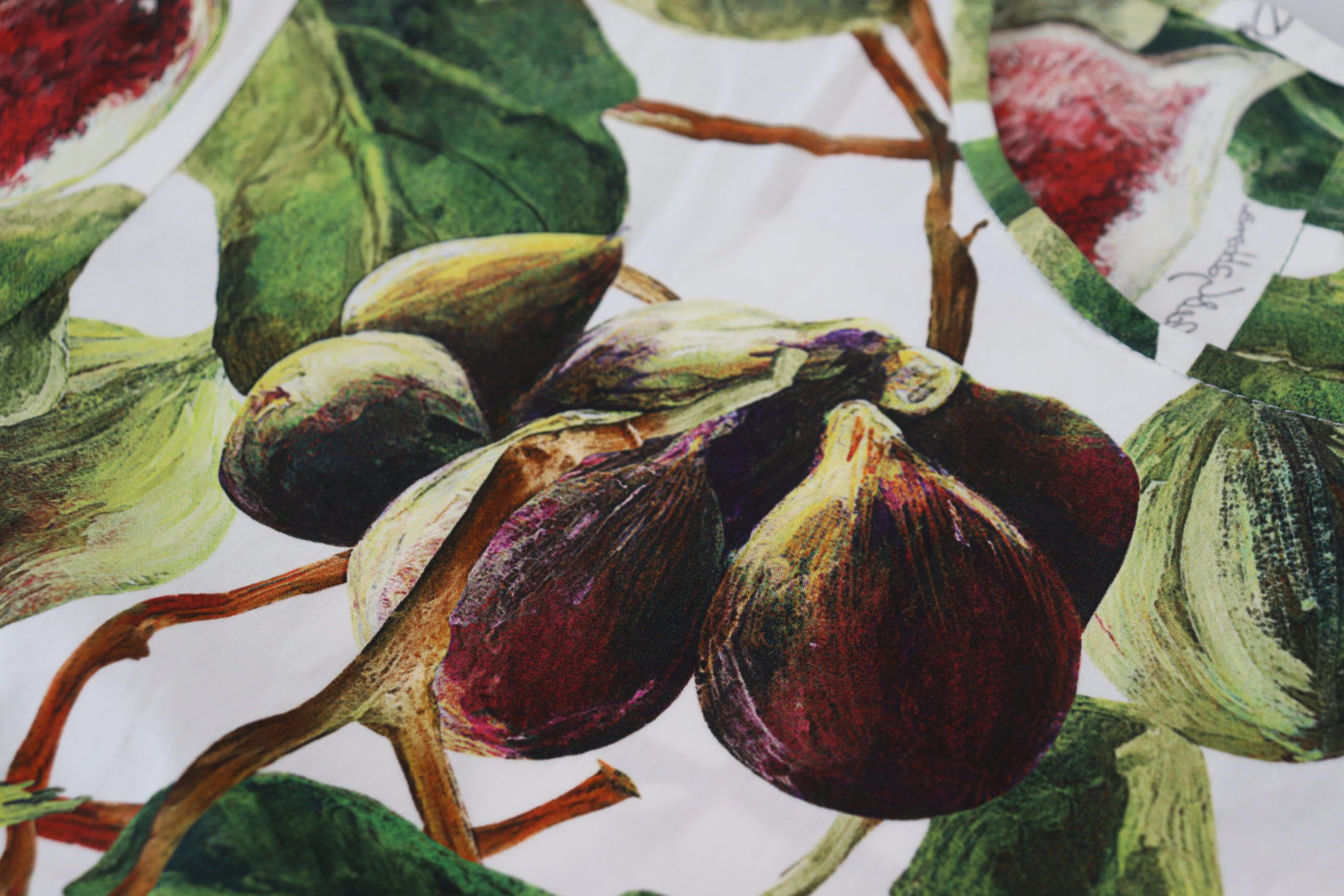 Schickes mehrfarbiges Baumwolltop mit Feigendruck