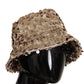 Elegant Sequined Gold Bucket Hat