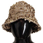 Elegant Sequined Gold Bucket Hat