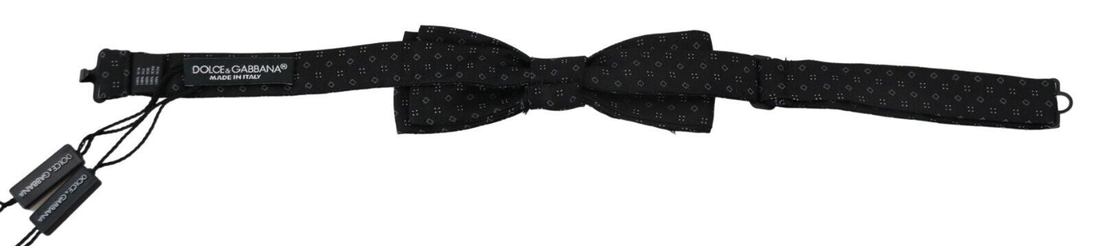 Elegante papillon nero in seta per uomo
