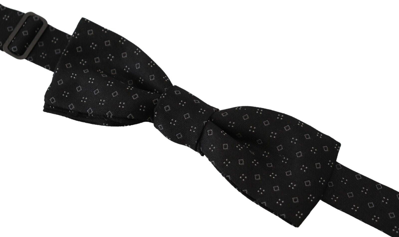 Elegante papillon nero in seta per uomo