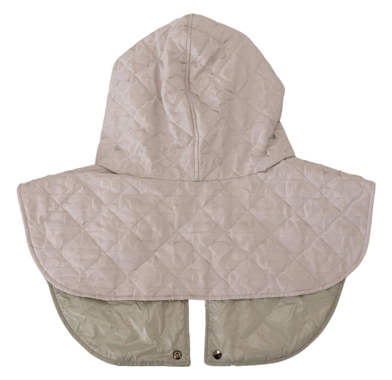 Elegante cappello avvolgente in nylon bianco per tutta la testa