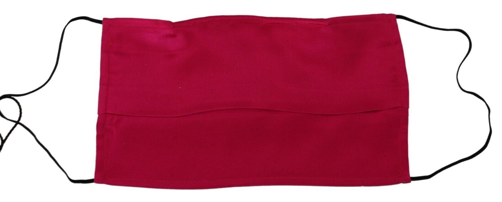 Elegante mascherina plissettata in cotone rosso