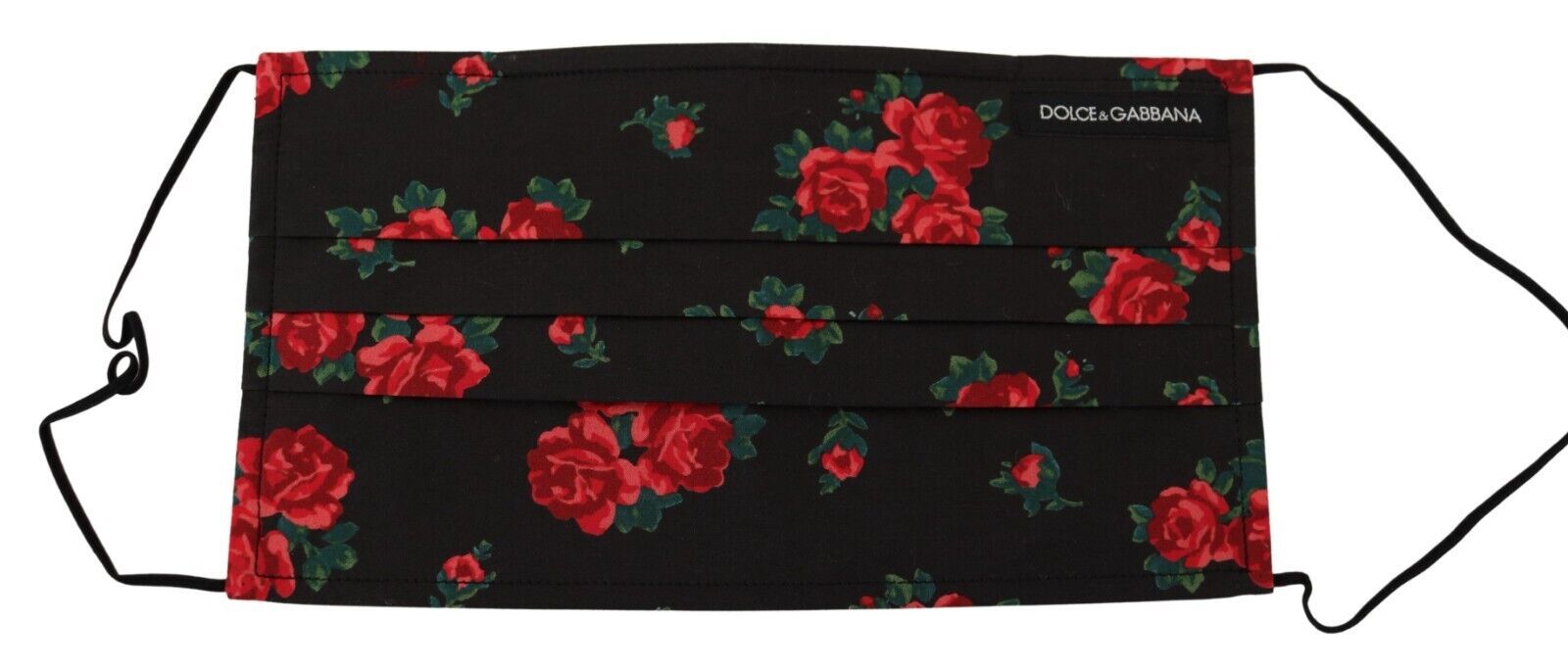 Elegante mascherina in cotone plissettato floreale
