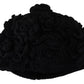 Elegant Black Virgin Wool Beanie Hat