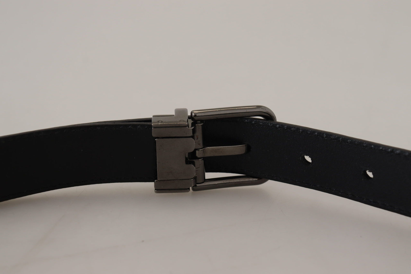 Elegante cintura in pelle blu scuro