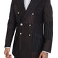 Multicolor Wool Silk Blend Slim Fit Blazer