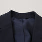 Elegant Dark Blue Slim Fit Wool Blazer