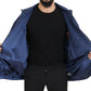 Regal Blue Silk Bomber Jacket