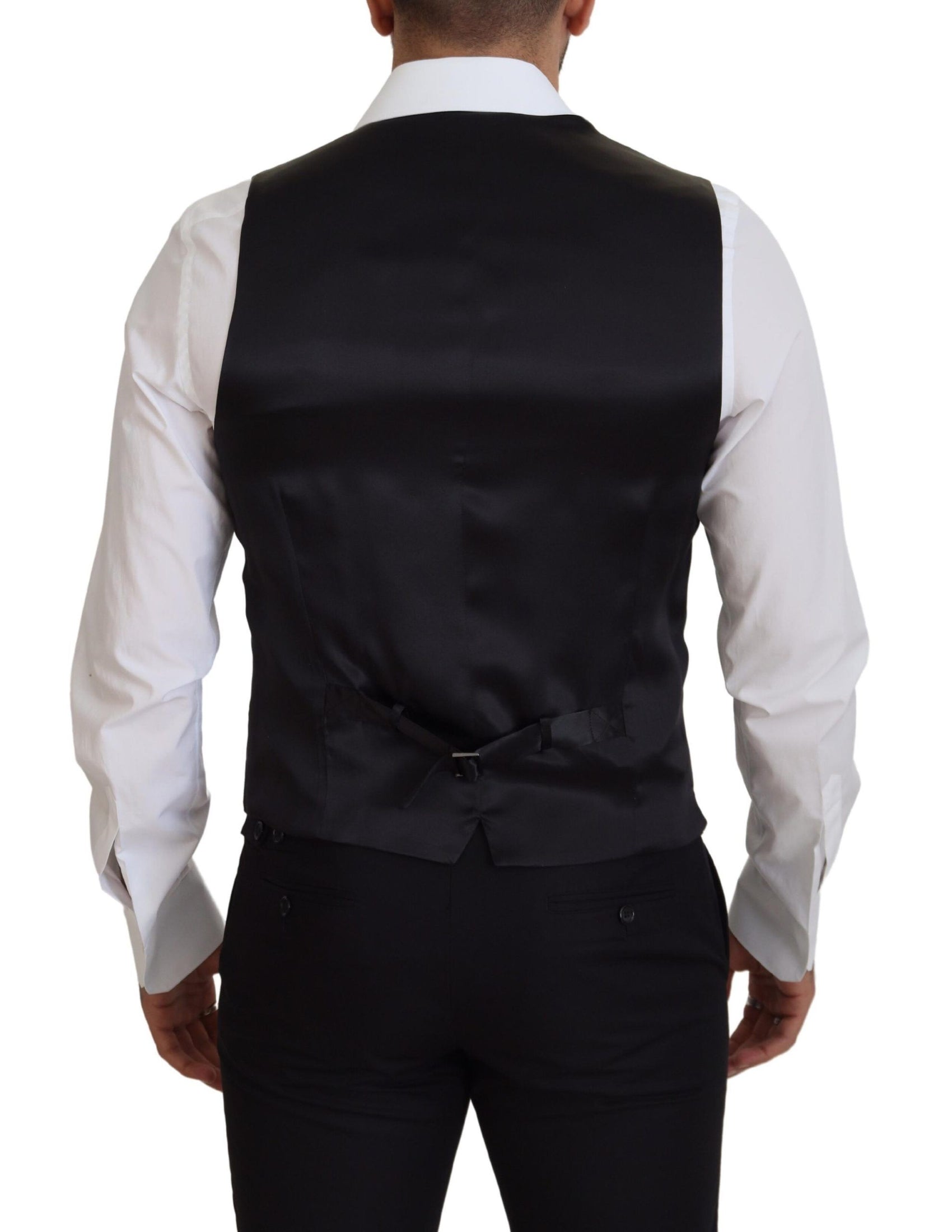Elegante schwarze einreihige Weste