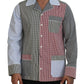 Mehrfarbiges Button-Down-Schlafshirt aus Baumwolle