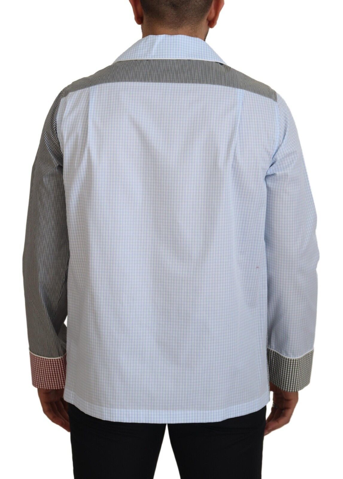 Mehrfarbiges Button-Down-Schlafshirt aus Baumwolle