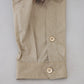 Beiges Button-Down-Freizeithemd aus Baumwolle