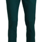 Elegantly Tailored Green Pure Cotton Pants