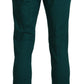 Elegantly Tailored Green Pure Cotton Pants