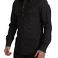 Elegantes Slim Fit Dunkelgrünes Baumwollhemd