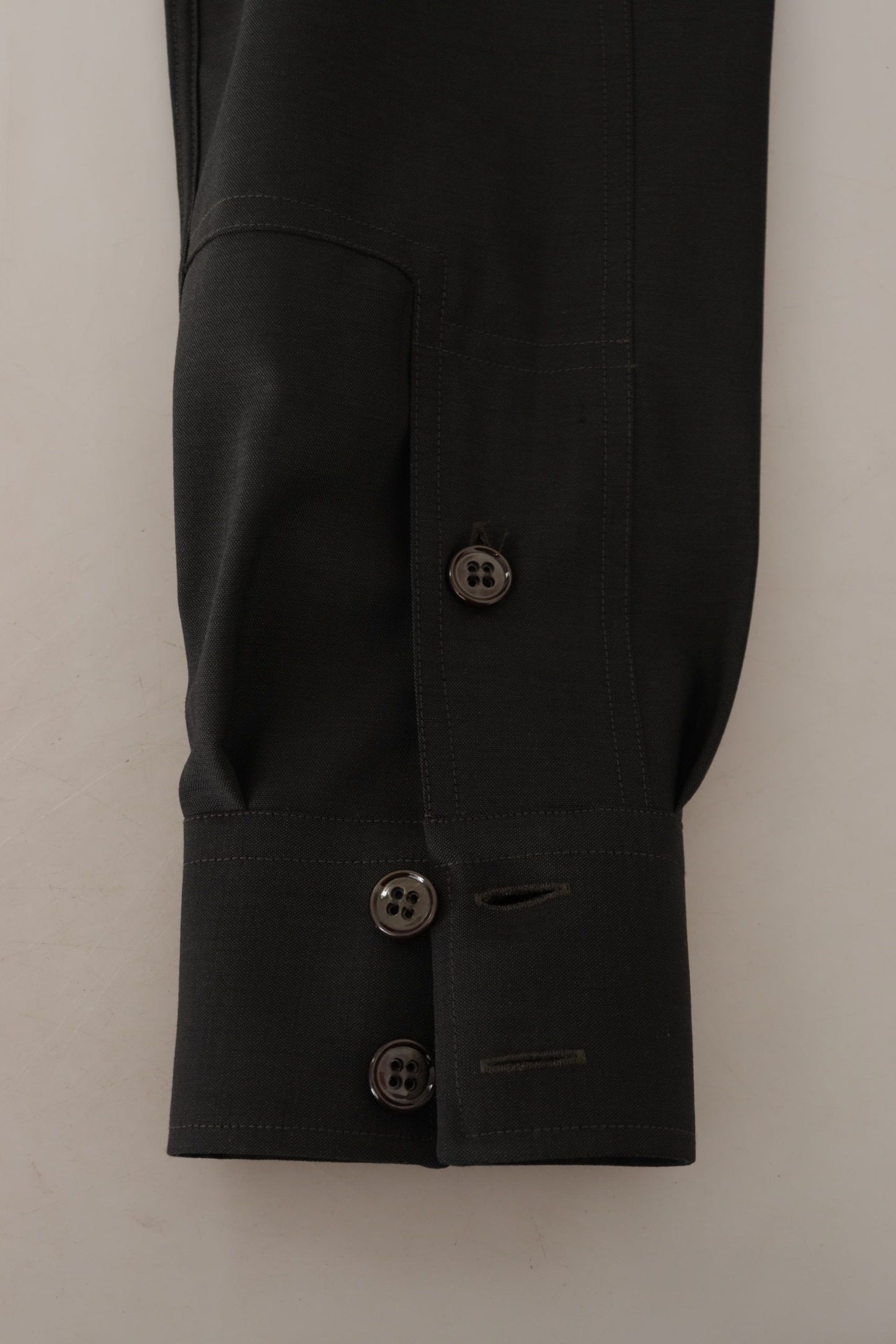 Elegantes Slim Fit Dunkelgrünes Baumwollhemd