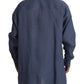 Elegantes dunkelblaues Leinenhemd