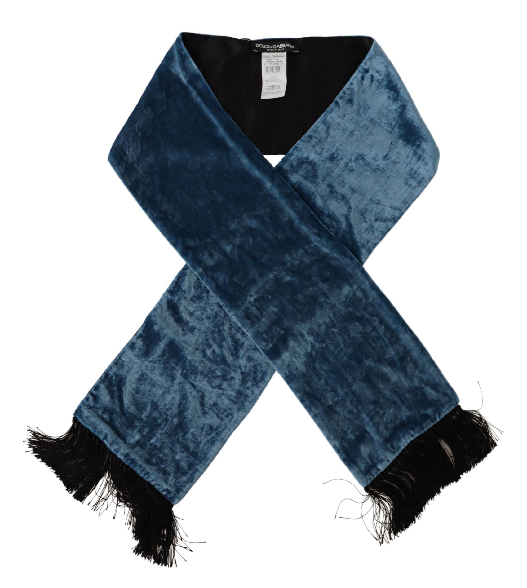 Elegante sciarpa da uomo in seta blu regale